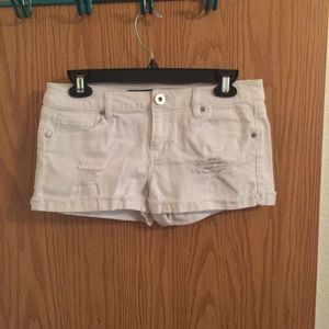 White Ripped Shorts
